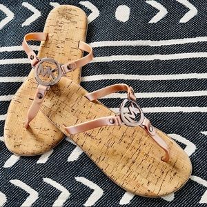 Michael Kors Cork Jelly Flip Flops
